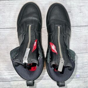 Nike Air Jordan 1 Retro High Zip Premium Black Leather, Red, & Sail size 9.5